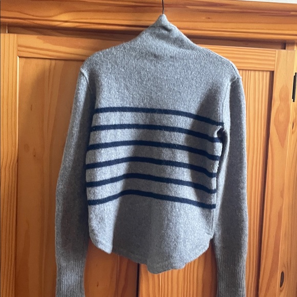 Jigsaw Montmartre Cashmere Stripe Funnel Neck - Picture 2 of 9